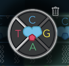 select the trashcan icon from the pop up menu to delete a mutation
